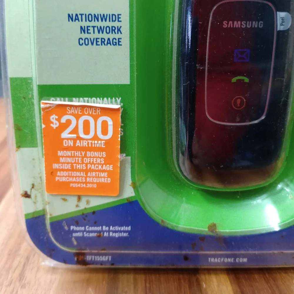 Samsung T155G Black Tracfone‎ Wireless Flip Phone Burner OBSOLETE NOVELTY PROP